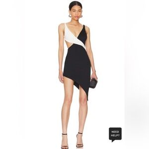 NWT- Lama Jouni Color Block Slanted Dress- Size XS